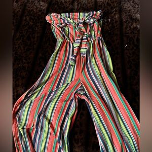Striped Multicolor Women's Jumpsuit